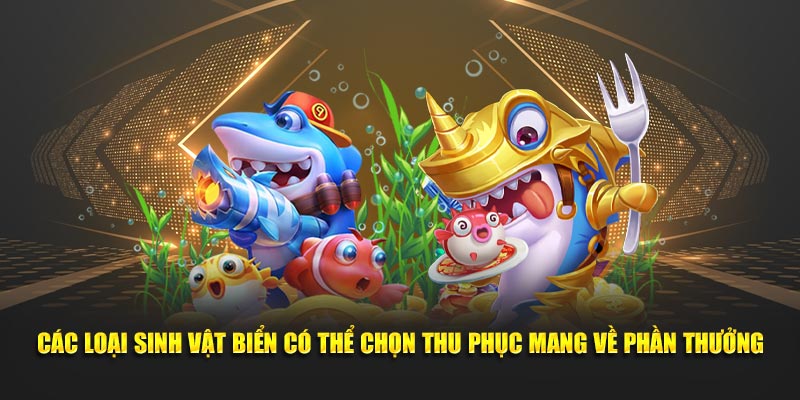 Các loại sinh vật biển có thể chọn thu phục mang về phần thưởng