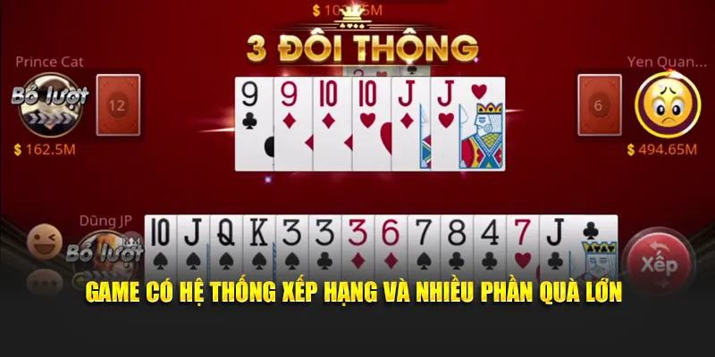 Game có hệ thống xếp hạng và nhiều phần quà lớn